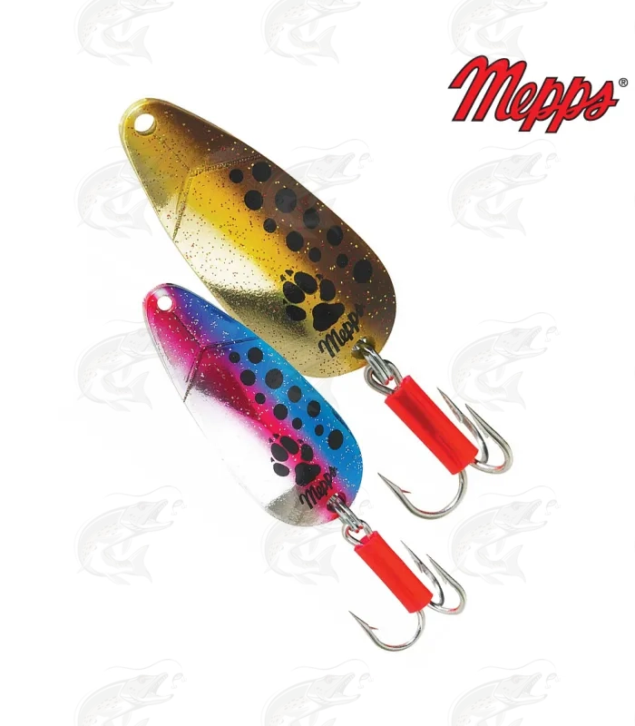 Mepps Little Wolf Spoon - Silver//Chartreuse /& Firetiger 1//4 oz 2 Pks