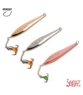 Lucky John S-3-Z vertical lure with a chain and a treble hook